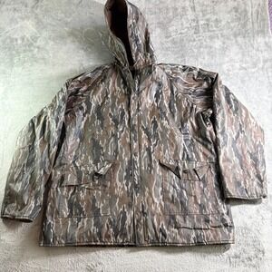 VTG Sportsman's Choice Camo Jacket Mens XL Brown Tiger Stripe Insulated